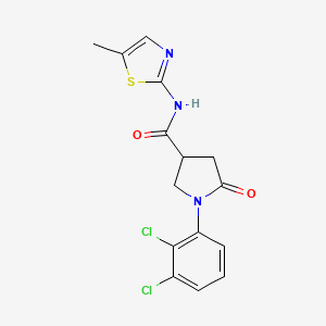 1-(2,3-dichlorophenyl)-N-(5-methyl-1,3-thiazol-2-yl)-5-oxo-3-pyrrolidinecarboxamide