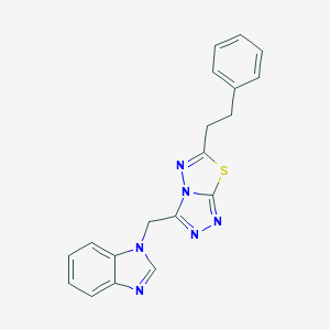 1-{[6-(2-phenylethyl)[1,2,4]triazolo[3,4-b][1,3,4]thiadiazol-3-yl]methyl}-1H-benzimidazole