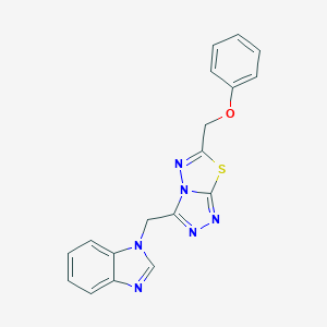 1-{[6-(phenoxymethyl)[1,2,4]triazolo[3,4-b][1,3,4]thiadiazol-3-yl]methyl}-1H-benzimidazole