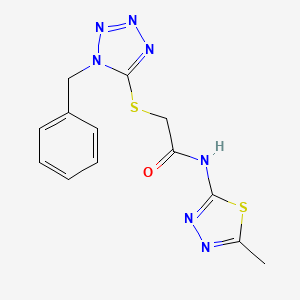 2-[(1-benzyl-1H-tetrazol-5-yl)thio]-N-(5-methyl-1,3,4-thiadiazol-2-yl)acetamide