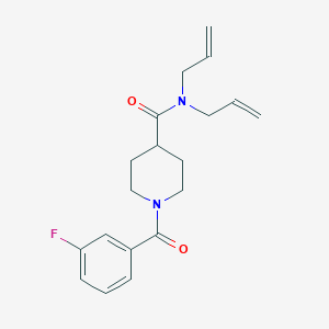 1-(3-FLUOROBENZOYL)-N,N-BIS(PROP-2-EN-1-YL)PIPERIDINE-4-CARBOXAMIDE