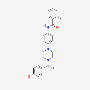 N-(4-{4-[(4-methoxyphenyl)carbonyl]piperazin-1-yl}phenyl)-2-methylbenzamide