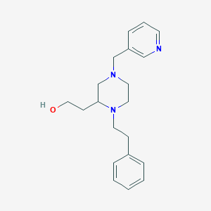 2-[1-(2-phenylethyl)-4-(3-pyridinylmethyl)-2-piperazinyl]ethanol