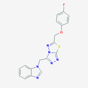 1-({6-[(4-fluorophenoxy)methyl][1,2,4]triazolo[3,4-b][1,3,4]thiadiazol-3-yl}methyl)-1H-benzimidazole