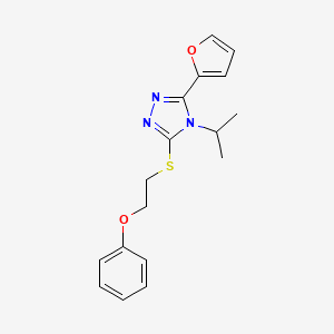 3-(furan-2-yl)-5-[(2-phenoxyethyl)sulfanyl]-4-(propan-2-yl)-4H-1,2,4-triazole