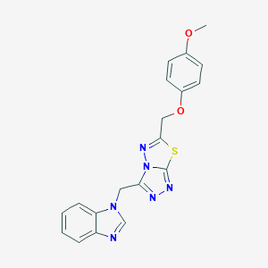 3-(1-Benzimidazolylmethyl)-6-[(4-methoxyphenoxy)methyl]-[1,2,4]triazolo[3,4-b][1,3,4]thiadiazole