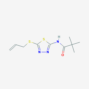 N-[5-(allylthio)-1,3,4-thiadiazol-2-yl]-2,2-dimethylpropanamide