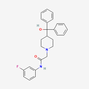 N-(3-fluorophenyl)-2-{4-[hydroxy(diphenyl)methyl]piperidin-1-yl}acetamide