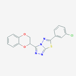 6-(3-Chlorophenyl)-3-(2,3-dihydro-1,4-benzodioxin-2-yl)[1,2,4]triazolo[3,4-b][1,3,4]thiadiazole