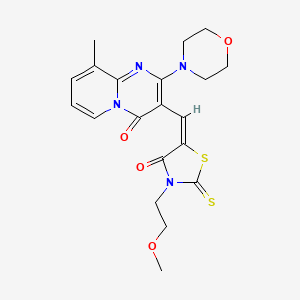 3-{[3-(2-methoxyethyl)-4-oxo-2-thioxo-1,3-thiazolidin-5-ylidene]methyl}-9-methyl-2-(4-morpholinyl)-4H-pyrido[1,2-a]pyrimidin-4-one