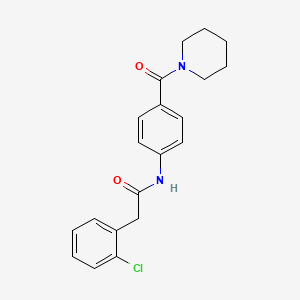 2-(2-chlorophenyl)-N-[4-(piperidine-1-carbonyl)phenyl]acetamide