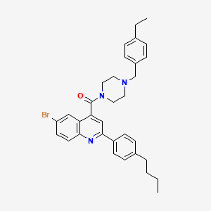 6-bromo-2-(4-butylphenyl)-4-{[4-(4-ethylbenzyl)-1-piperazinyl]carbonyl}quinoline