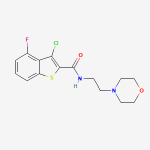 3-chloro-4-fluoro-N-[2-(morpholin-4-yl)ethyl]-1-benzothiophene-2-carboxamide