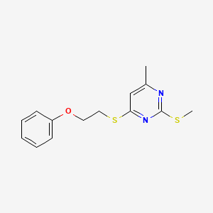 4-methyl-2-(methylthio)-6-[(2-phenoxyethyl)thio]pyrimidine