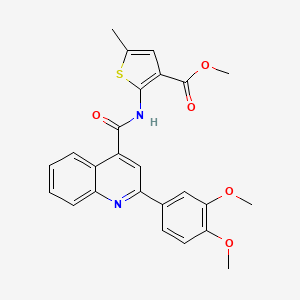 methyl 2-({[2-(3,4-dimethoxyphenyl)-4-quinolinyl]carbonyl}amino)-5-methyl-3-thiophenecarboxylate