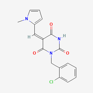 1-(2-chlorobenzyl)-5-[(1-methyl-1H-pyrrol-2-yl)methylene]-2,4,6(1H,3H,5H)-pyrimidinetrione