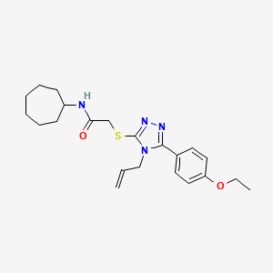 2-{[4-ALLYL-5-(4-ETHOXYPHENYL)-4H-1,2,4-TRIAZOL-3-YL]SULFANYL}-N-CYCLOHEPTYLACETAMIDE