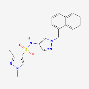 1,3-DIMETHYL-N~4~-[1-(1-NAPHTHYLMETHYL)-1H-PYRAZOL-4-YL]-1H-PYRAZOLE-4-SULFONAMIDE