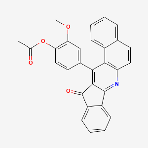 [2-Methoxy-4-(10-oxo-2-azapentacyclo[11.8.0.03,11.04,9.014,19]henicosa-1(13),2,4,6,8,11,14,16,18,20-decaen-12-yl)phenyl] acetate