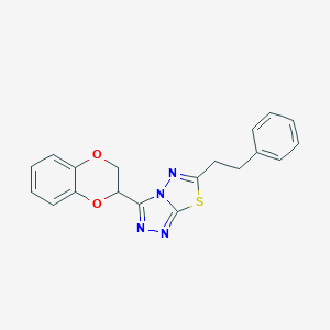 molecular formula C19H16N4O2S B482460 3-(2,3-Dihydro-1,4-benzodioxin-2-yl)-6-(2-phenylethyl)[1,2,4]triazolo[3,4-b][1,3,4]thiadiazole CAS No. 791806-21-8