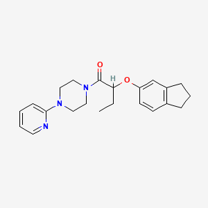 2-(2,3-DIHYDRO-1H-INDEN-5-YLOXY)-1-[4-(2-PYRIDYL)PIPERAZINO]-1-BUTANONE