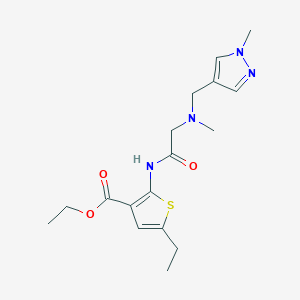 ethyl 5-ethyl-2-({N-methyl-N-[(1-methyl-1H-pyrazol-4-yl)methyl]glycyl}amino)-3-thiophenecarboxylate