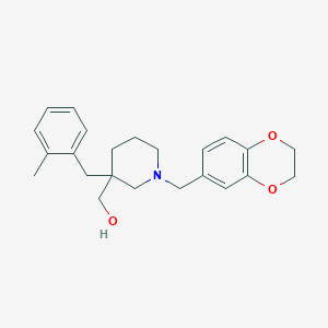 [1-(2,3-dihydro-1,4-benzodioxin-6-ylmethyl)-3-(2-methylbenzyl)-3-piperidinyl]methanol