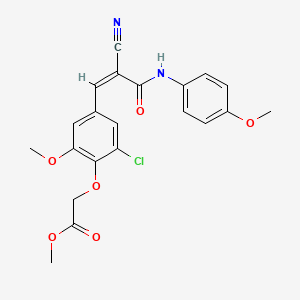 methyl (2-chloro-4-{2-cyano-3-[(4-methoxyphenyl)amino]-3-oxo-1-propen-1-yl}-6-methoxyphenoxy)acetate