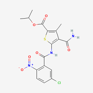 isopropyl 4-(aminocarbonyl)-5-[(5-chloro-2-nitrobenzoyl)amino]-3-methyl-2-thiophenecarboxylate