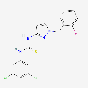 N-(3,5-dichlorophenyl)-N'-[1-(2-fluorobenzyl)-1H-pyrazol-3-yl]thiourea