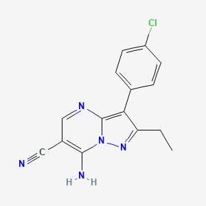 7-amino-3-(4-chlorophenyl)-2-ethylpyrazolo[1,5-a]pyrimidine-6-carbonitrile