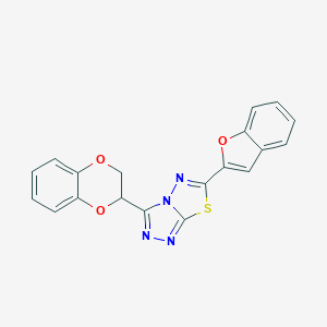 6-(1-Benzofuran-2-yl)-3-(2,3-dihydro-1,4-benzodioxin-2-yl)[1,2,4]triazolo[3,4-b][1,3,4]thiadiazole