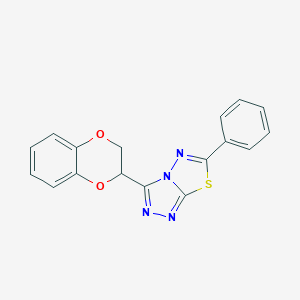 molecular formula C17H12N4O2S B482472 3-(2,3-Dihydro-1,4-benzodioxin-2-yl)-6-phenyl[1,2,4]triazolo[3,4-b][1,3,4]thiadiazole CAS No. 791824-04-9