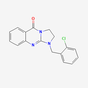 1-[(2-CHLOROPHENYL)METHYL]-1H,2H,3H,5H-IMIDAZO[2,1-B]QUINAZOLIN-5-ONE