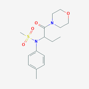 N-(4-methylphenyl)-N-[1-(4-morpholinylcarbonyl)propyl]methanesulfonamide