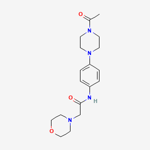 N-[4-(4-acetyl-1-piperazinyl)phenyl]-2-(4-morpholinyl)acetamide