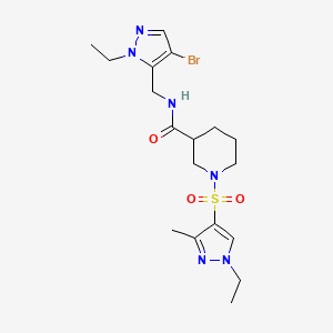 N~3~-[(4-BROMO-1-ETHYL-1H-PYRAZOL-5-YL)METHYL]-1-[(1-ETHYL-3-METHYL-1H-PYRAZOL-4-YL)SULFONYL]-3-PIPERIDINECARBOXAMIDE