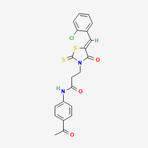 N-(4-acetylphenyl)-3-[5-(2-chlorobenzylidene)-4-oxo-2-thioxo-1,3-thiazolidin-3-yl]propanamide