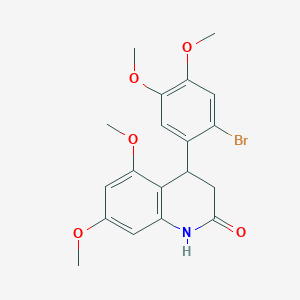 4-(2-BROMO-4,5-DIMETHOXYPHENYL)-5,7-DIMETHOXY-1,2,3,4-TETRAHYDROQUINOLIN-2-ONE