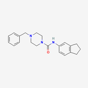 4-benzyl-N-(2,3-dihydro-1H-inden-5-yl)-1-piperazinecarboxamide