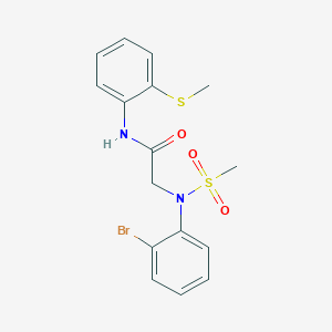 N~2~-(2-bromophenyl)-N~2~-(methylsulfonyl)-N~1~-[2-(methylthio)phenyl]glycinamide