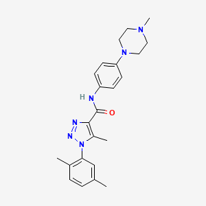 1-(2,5-dimethylphenyl)-5-methyl-N-(4-(4-methylpiperazin-1-yl)phenyl)-1H-1,2,3-triazole-4-carboxamide