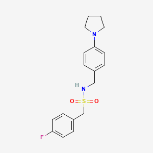 1-(4-FLUOROPHENYL)-N-{[4-(PYRROLIDIN-1-YL)PHENYL]METHYL}METHANESULFONAMIDE