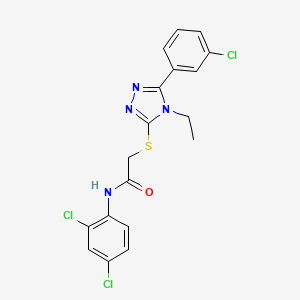 2-{[5-(3-chlorophenyl)-4-ethyl-4H-1,2,4-triazol-3-yl]thio}-N-(2,4-dichlorophenyl)acetamide