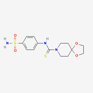 N-[4-(aminosulfonyl)phenyl]-1,4-dioxa-8-azaspiro[4.5]decane-8-carbothioamide