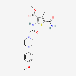 METHYL 5-CARBAMOYL-2-{2-[4-(4-METHOXYPHENYL)PIPERAZIN-1-YL]ACETAMIDO}-4-METHYLTHIOPHENE-3-CARBOXYLATE