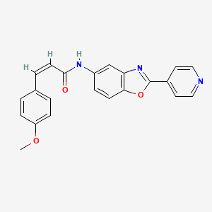 (Z)-3-(4-methoxyphenyl)-N-(2-pyridin-4-yl-1,3-benzoxazol-5-yl)prop-2-enamide