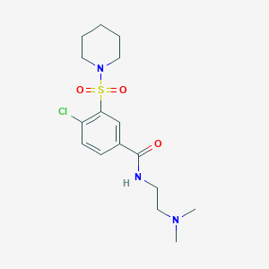 4-chloro-N-[2-(dimethylamino)ethyl]-3-(1-piperidinylsulfonyl)benzamide