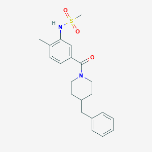 N-{5-[(4-benzyl-1-piperidinyl)carbonyl]-2-methylphenyl}methanesulfonamide