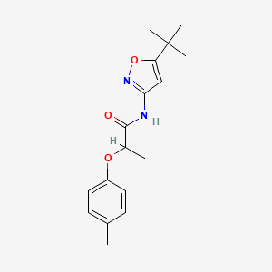 N-(5-tert-butyl-1,2-oxazol-3-yl)-2-(4-methylphenoxy)propanamide